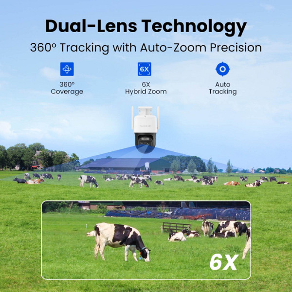 Reolink IP Kamera Trackmix Serija G790+SP2, 2K, 4MP, 4G LTE, PTZ, ColorX, samodejno sledenje, zoom.