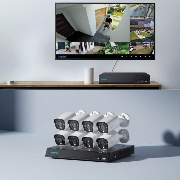 Reolink NVR snemalnik NVS16-12MB8 4K, 12MP, 16 kanalni NVR, 4TB HDD, 8x kamera POE