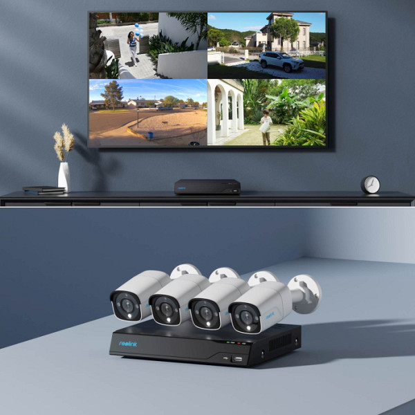 Reolink NVR snemalnik NVS8-12MB4 4K, 12MP, 8 kanalni NVR, 2TB HDD, 4x kamera POE
