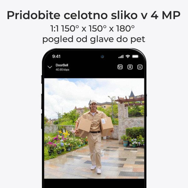 Reolink pametni zvonec D340B+ zvonček, 2K, Baterijska,PIR, IP65.