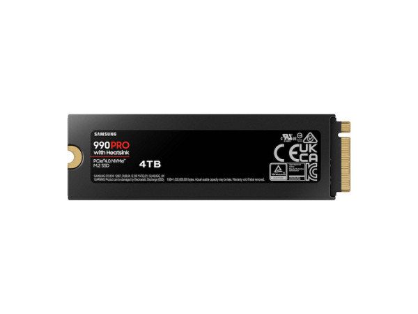 SAMSUNG 990 PRO 4TB M.2 PCIe 4.0 NVMe SSD MZ-V9P4T0CW
