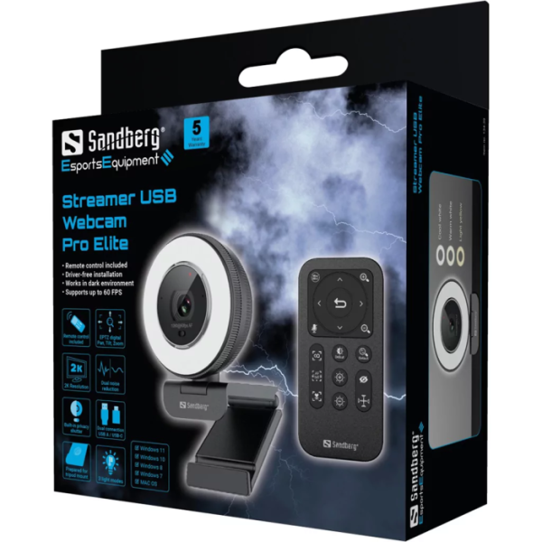 Sandberg Streamer USB Webcam Pro Elite spletna kamera