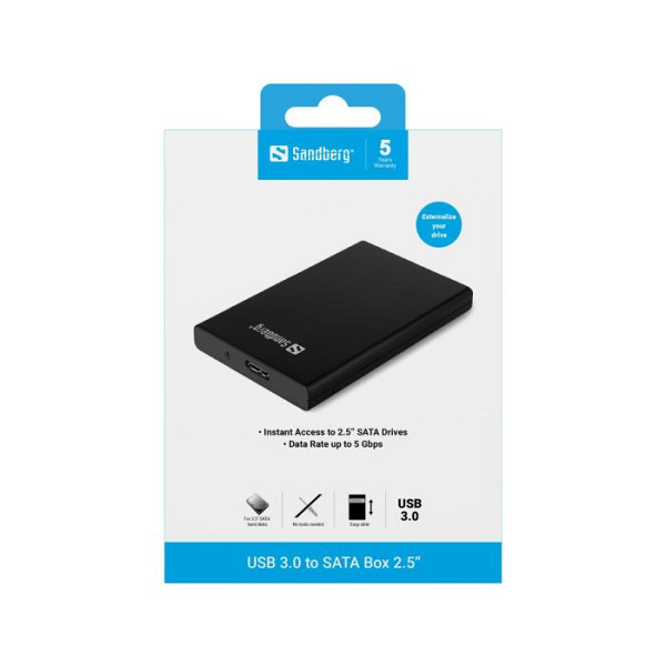 Sandberg USB 3.0 v SATA Box 2.5'' ohišje