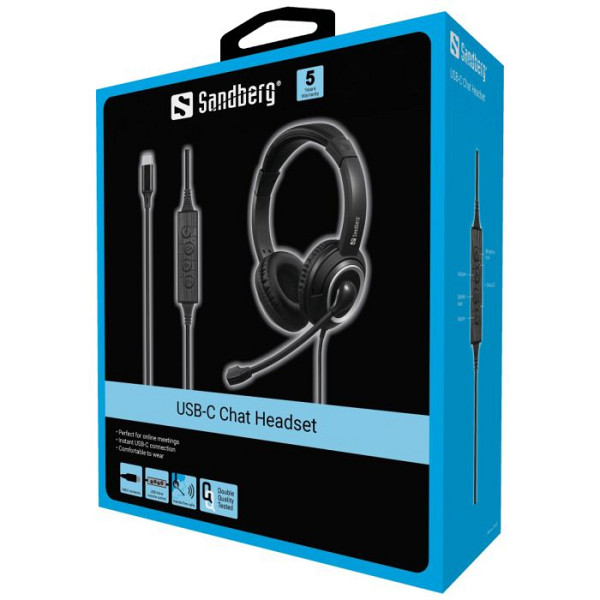 Sandberg USB-C Chat Headset naglavne slušalke
