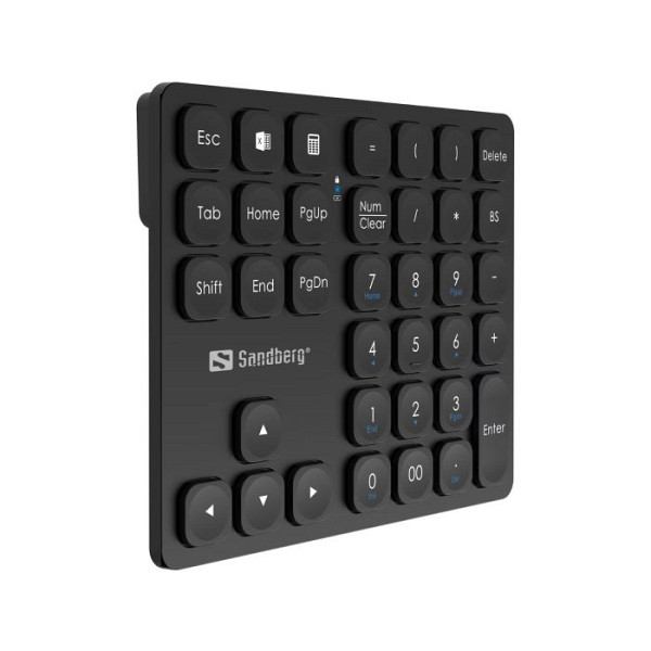 Sandberg Wireless Numeric Keypad Pro brezžična številčna tipkovnica