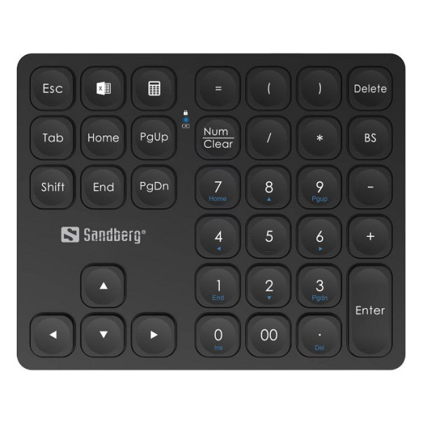 Sandberg Wireless Numeric Keypad Pro brezžična številčna tipkovnica
