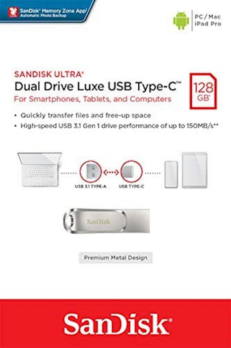 SANDISK Ultra Dual Drive Luxe 128GB USB-A/C (SDDDC4-128G-G46) USB ključek