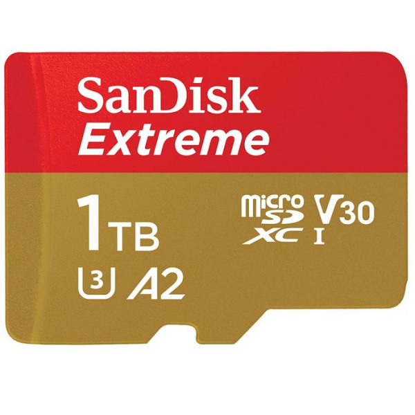 SanDisk 1TB Extreme microSDXC UHS-I spominska kartica z adapterjem