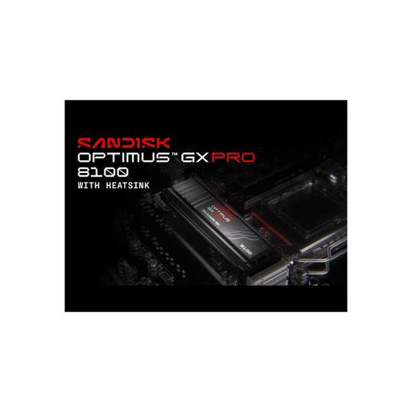 SANDISK 1TB Optimus GX PRO 8100 M.2 2280 S3-M PCIe 5.0 NVMe 2.0 SSD disk s hladilnikom