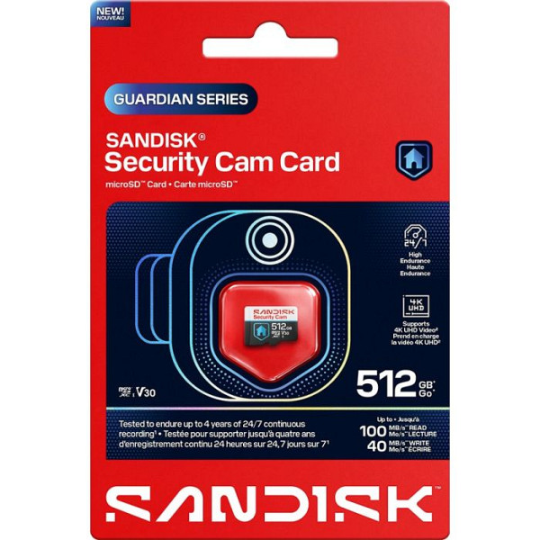 SANDISK 256GB Security Cam microSD UHS-I spominska kartica