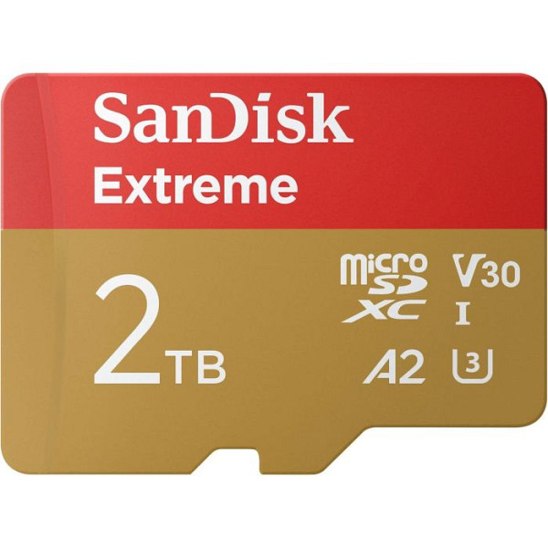 SanDisk 2TB Extreme microSDXC UHS-I spominska kartica z adapterjem