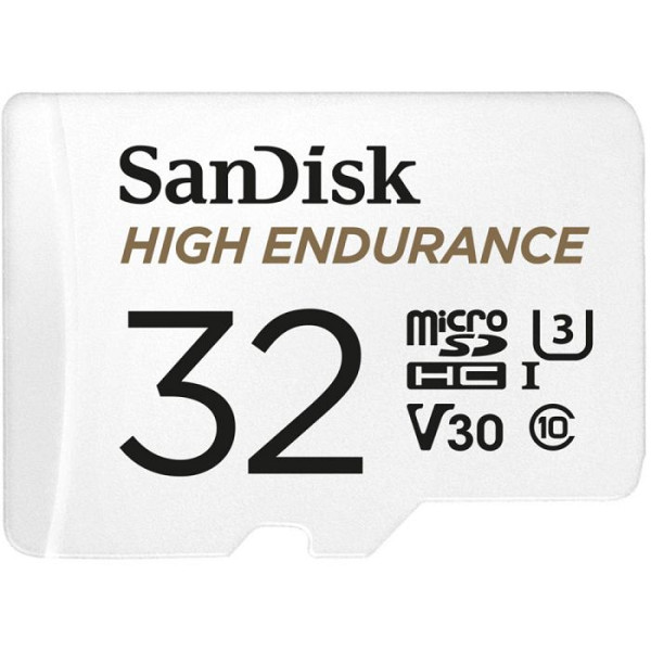 SanDisk 32GB High Endurance microSD Class 10 U3 V30 spominska kartica z adapterjem