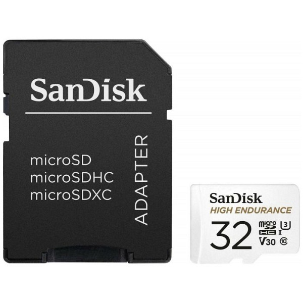 SanDisk 32GB High Endurance microSD Class 10 U3 V30 spominska kartica z adapterjem