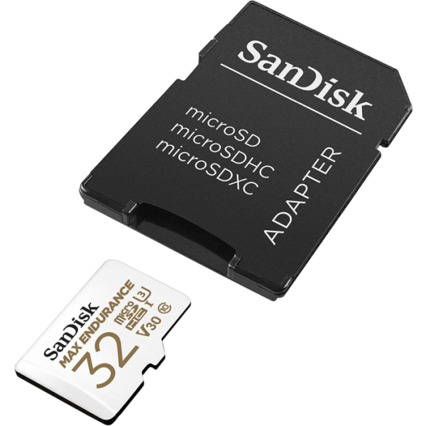 SanDisk 32GB MAX ENDURANCE microSD spominska kartica z adapterjem