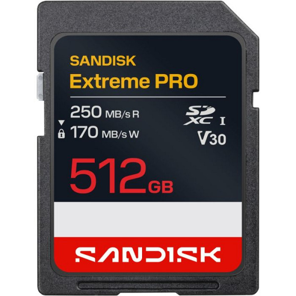 SanDisk 512GB Extreme PRO SDHC UHS-I spominska kartica