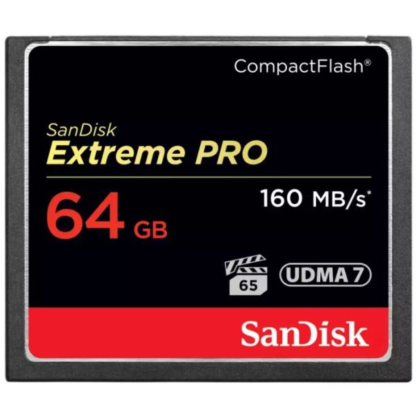 SanDisk 64GB Extreme Pro CompactFlash UDMA 7 VPG-65 spominska kartica