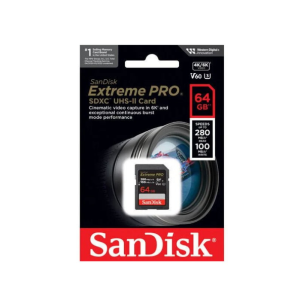 SanDisk 64GB Extreme PRO SDXC UHS-II spominska kartica