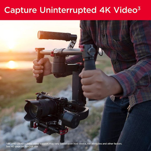 SanDisk Extreme 256GB SDXC Memory Card + 1 year RescuePRO Deluxe up to 180MB/s & 130MB/s Read/Write