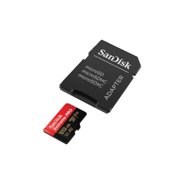 SANDISK Extreme PRO microSDXC 512GB Class 10 UHS-I U3 V30 A2 4K UHD SDSQXCD-512G-GN6MA spominska kartica