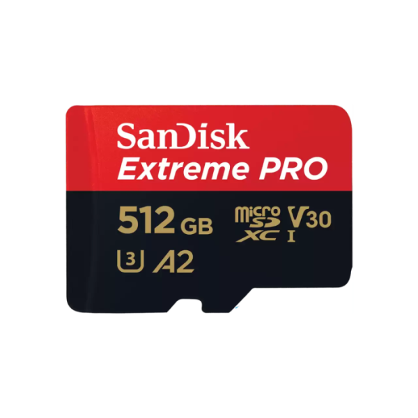 SANDISK Extreme PRO microSDXC 512GB Class 10 UHS-I U3 V30 A2 4K UHD SDSQXCD-512G-GN6MA spominska kartica