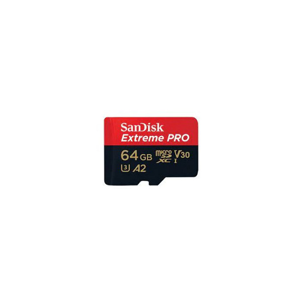 SANDISK Extreme PRO microSDXC 64GB Class 10 UHS-I U3 V30 A2 4K UHD SDSQXCU-064G-GN6MA spominska kartica