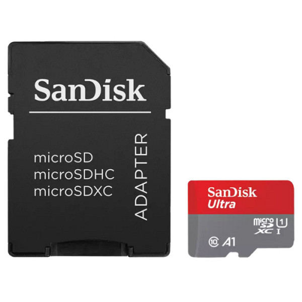 SANDISK Ultra microSDXC 128GB Class 10 UHS-I U1 V10 A1 FHD SD adapter SDSQUAB-128G-GN6MA spominska kartica