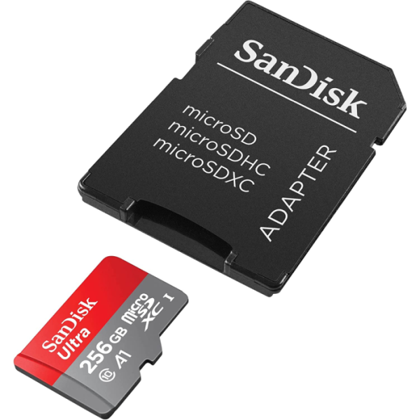 SANDISK Ultra microSDXC 256GB Class 10 UHS-I U1 V10 A1 FHD SD adapter SDSQUAC-256G-GN6MA spominska kartica