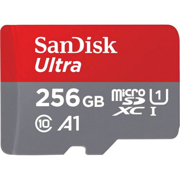 SANDISK Ultra microSDXC 256GB Class 10 UHS-I U1 V10 A1 FHD SD adapter SDSQUAC-256G-GN6MA spominska kartica