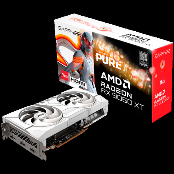 SAPPHIRE PURE Gaming Radeon RX 9060 XT 16GB GDDR6 ARGB grafična kartica