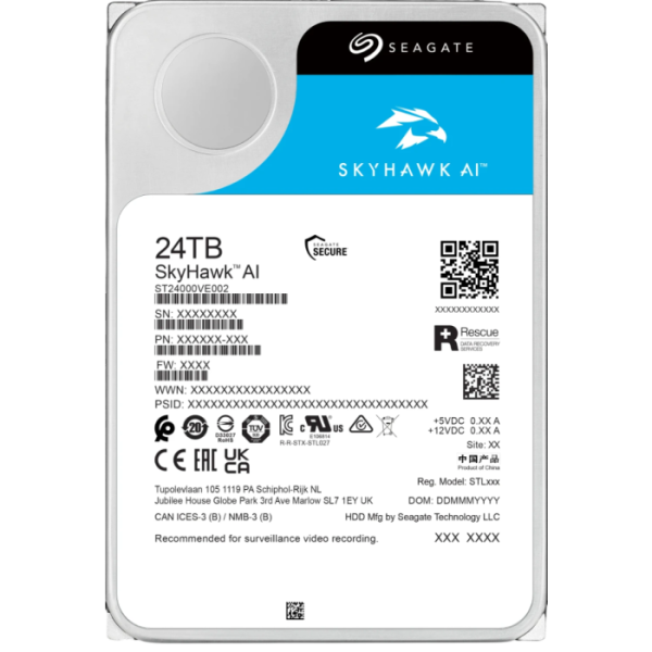 Seagate 24TB SkyHawk AI 3,5