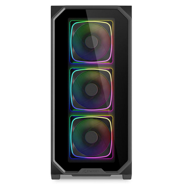 SHARKOON AK5G RGB midiATX okno črno ohišje