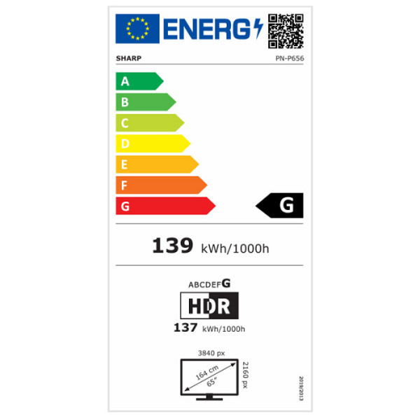 SHARP MultiSync PN-P656 163cm (64