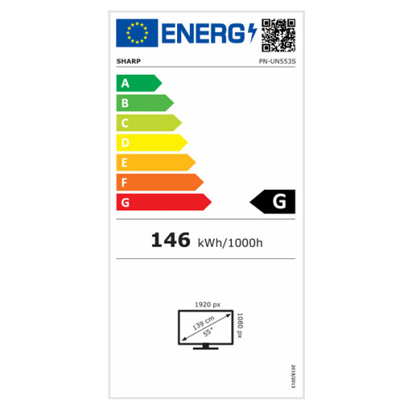SHARP MultiSync PN-UN553S 139,7 cm (55