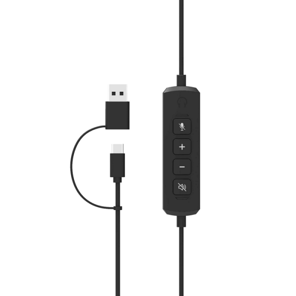 Slušalke stereo PORT USB z mikrofonom, žične