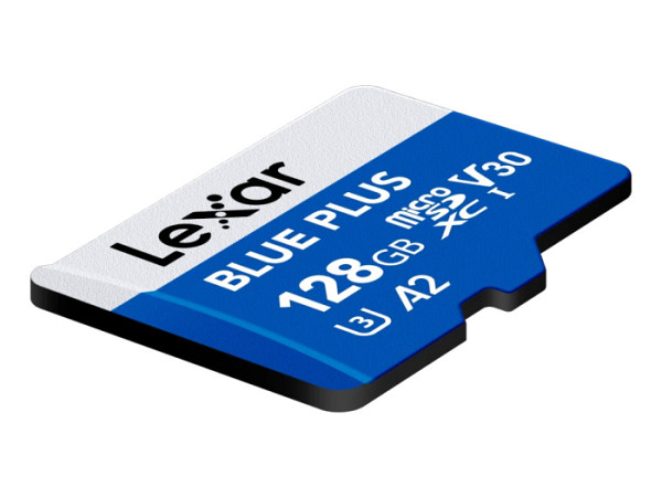Spominska kartica Lexar BLUE PLUS, Micro SDXC, 128GB, 170MB/s, U3, V30, A2, UHS-I, z adapterjem