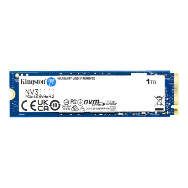 SSD 1TB M.2 80mm PCI-e 4.0 x4 NVMe, Kingston NV3 (SNV3S/1000G)