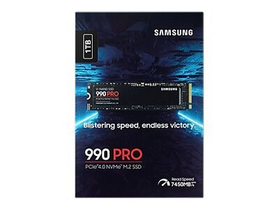 SSD 1TB M.2 80mm PCI-e 4.0 x4 NVMe, V-NAND, Samsung 990 PRO (MZ-V9P1T0BW)
