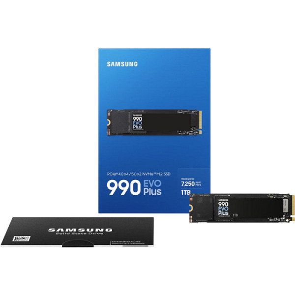 SSD 1TB M.2 80mm PCI-e 5.0 x2 NVMe, V-NAND, Samsung 990 EVO Plus (MZ-V9S1T0BW)