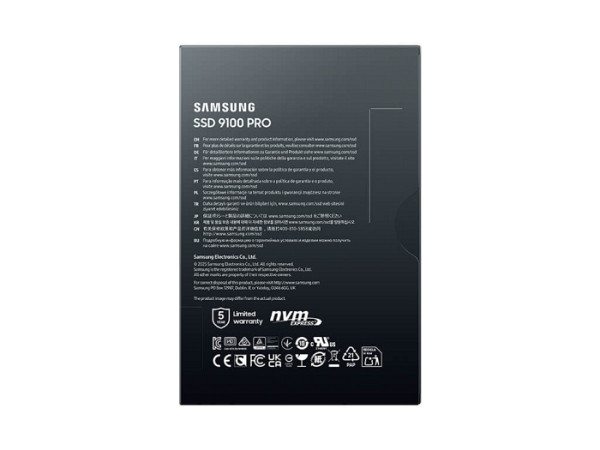 SSD 1TB M.2 80mm PCI-e 5.0 x4 NVMe 2.0, V-NAND TLC, Samsung 9100 PRO (MZ-VAP1T0BW)