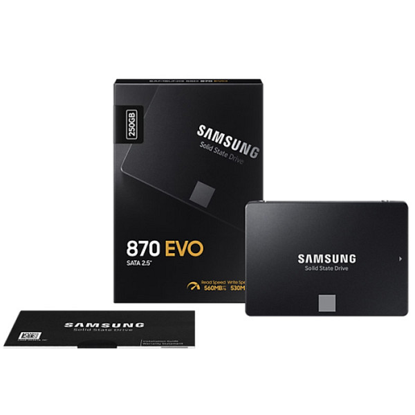 SSD 250GB 2.5" SATA3 V-NAND TLC 7mm, Samsung 870 EVO (MZ-77E250B/EU)