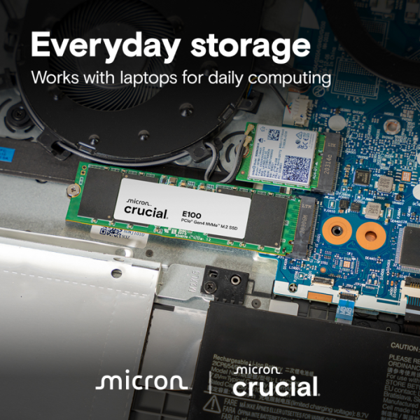 CRUCIAL E100 2TB M.2 PCIe 4.0 NVMe SSD CT2000E100SSD8
