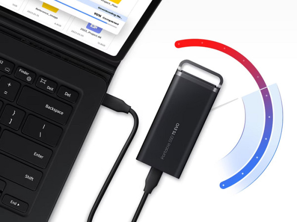 SSD 2TB Type-C USB 3.2 Gen1 V-NAND UASP, Samsung T5 Evo, črn (MU-PH2T0S/EU)