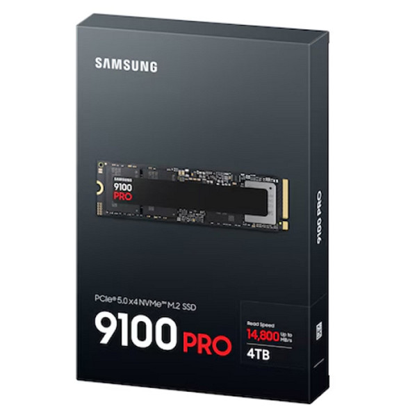 SSD 4TB M.2 80mm PCI-e 5.0 x4 NVMe 2.0, V-NAND TLC, Samsung 9100 PRO (MZ-VAP4T0BW)