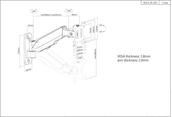 STENSKI PLINSKI NOSILEC ROKA 17''-32'' MANHATTAN