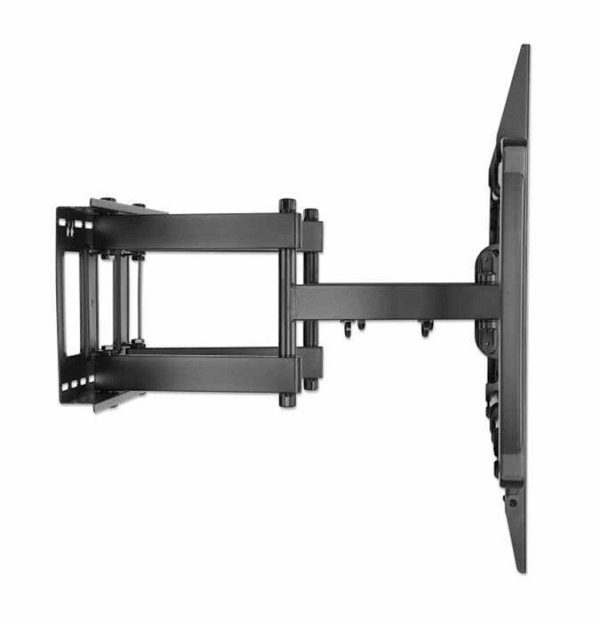 Stenski TV nosilec roka 60''-100' MANHATTAN, 80kg, dvojna roka, naklon -15°do 5°, črne barve