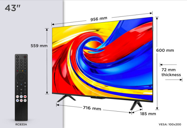 TCL 43 Premium QLED TV 43P7L