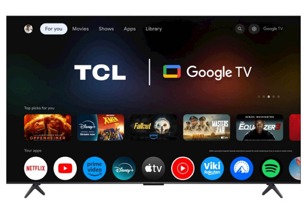 TCL 4K QD-Mini LED TV 65C61K, Google TV, 144Hz, Onkyo zvok z Dolby Atmos