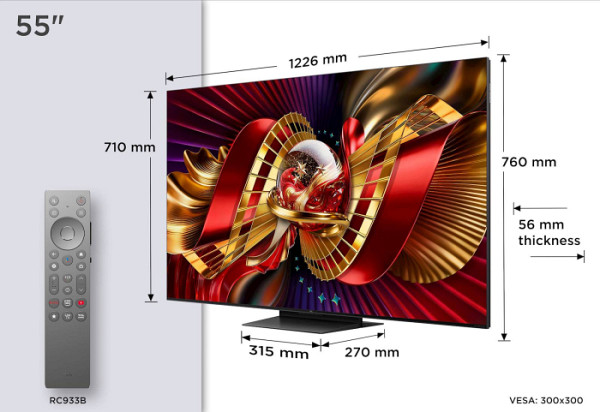 TCL 55 PREMIUM SQD-Mini LED TV 55C8L
