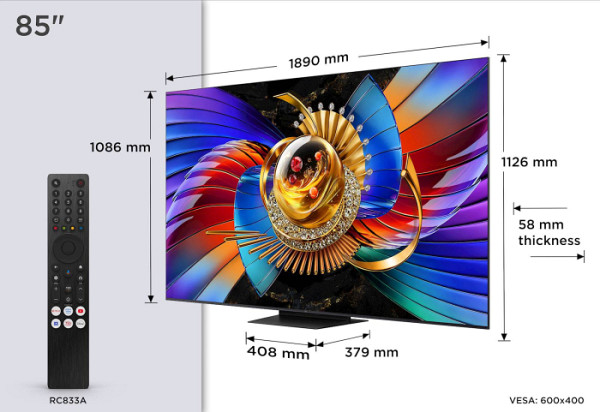 TCL 85 Premium SQD-Mini LED TV 85Q7D Pro