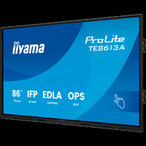 TE8613A-B3AG 86 Google EDLA Certified IFP  UHD  (3840 x 2160) 8 ms, 500cd ,IPS DP, HDMI, PC interfaces